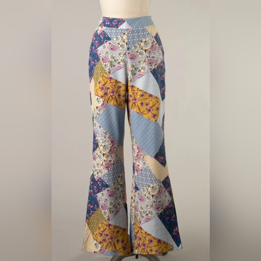 Boho patchwork top and pant set - Picture 3 of 3